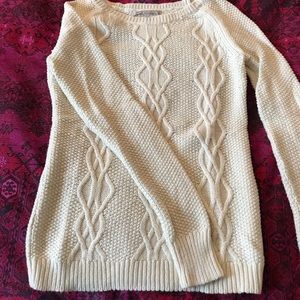 Gap off white cable knit sweater